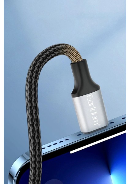 AUX61 Tak Çalıştır 1m Type-C To 3.5mm Dijital Aux Kablo - Siyah