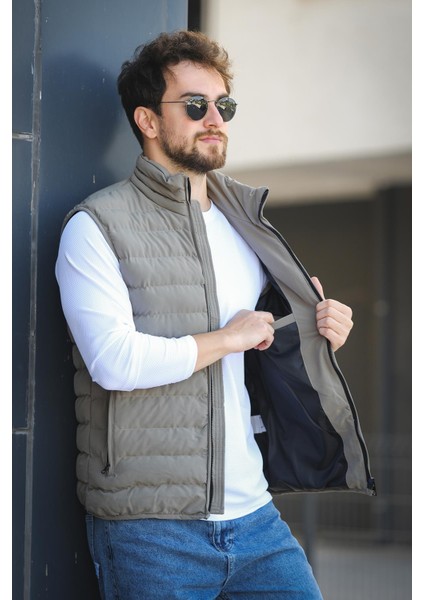 Doxfa Suya Dayanıklı Cepli Fermuar Detaylı Dik Yaka Erkek Şişme Yelek fiyatları