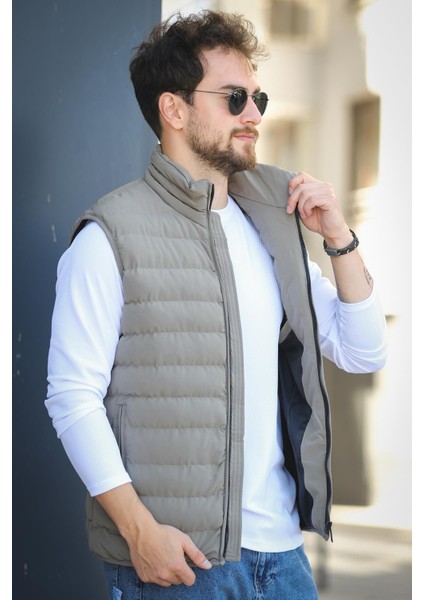 Doxfa Suya Dayanıklı Cepli Fermuar Detaylı Dik Yaka Erkek Şişme Yelek modelleri