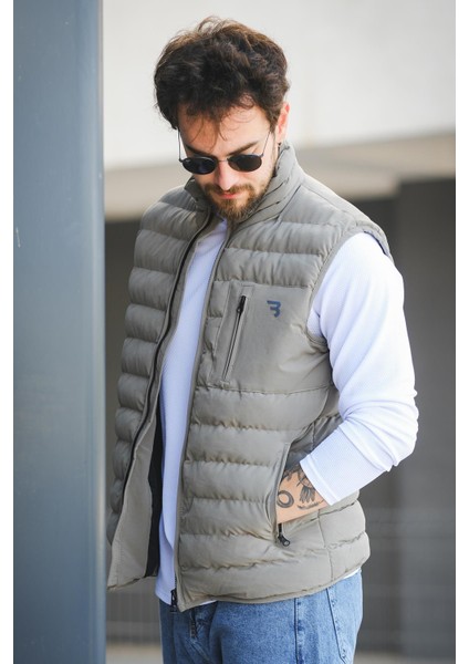 Doxfa Suya Dayanıklı Cepli Fermuar Detaylı Dik Yaka Erkek Şişme Yelek indirimleri