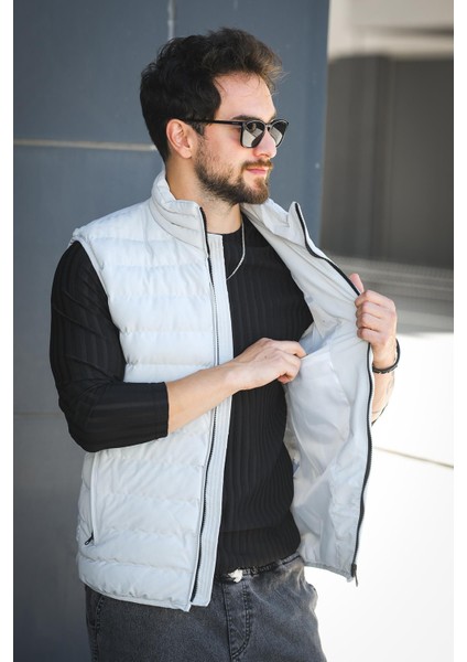 Doxfa Suya Dayanıklı Cepli Fermuar Detaylı Dik Yaka Erkek Şişme Yelek fiyatları