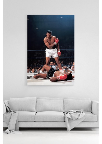 Muhammed Ali Kanvas Tablo Efsanevi Boks Maçı Knockout Anı