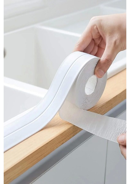 4 Adet Banyo Küvet Mutfak Lavabo Ocak Kenarı Su Geçirmez Kenar Bandı Sızdırmazlık Tamir Bandı 3.2mt modelleri