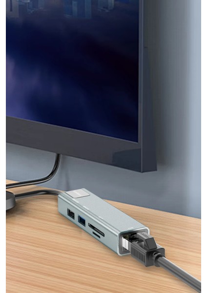 HUB24 6'lı Çoklayıcı USB-C Hub - MacBook, Laptop Uyumlu Type-C Dönüştürücü, HDMI, USB 3.0 ve Kart Okuyucu fırsatları
