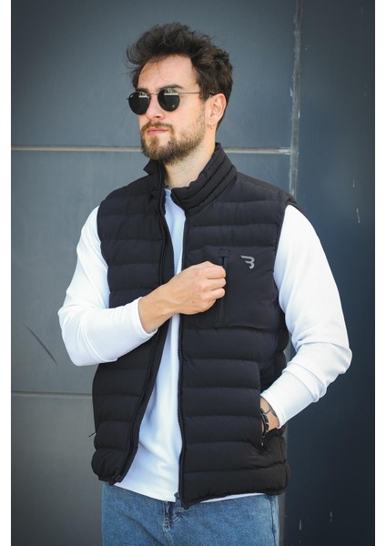 Doxfa Suya Dayanıklı Cepli Fermuar Detaylı Dik Yaka Erkek Şişme Yelek modelleri