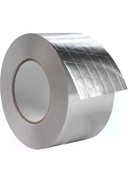 Fiberglas Lif Takviyeli Yapışkanlı Alüminyum Folyo Bant 96 mm x 25 Metre Yanmaz Yalıtım Bandı indirimleri