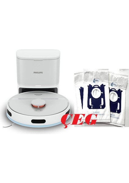 XU2100/20 2000 Serisi Islak Kuru Moplu Istasyonlu Robot Süpürge, Homerun Süpürge Torbası Çeg