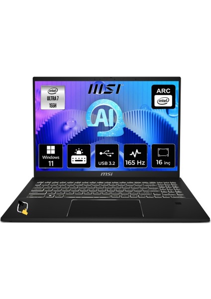 Msı Summıt E16 Aı Evo A1MTG-029TR Intel Core Ultra 7 155H 16GB 1tb SSD Windows 11 Home 16" Qhd+ 165Hz Taşınabilir Bilgisayar+Snertech Çanta fiyatları