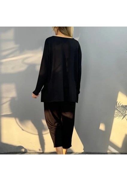 Mdb Kadın Iki Iplik Viskon Pamuk Kumaş Arma Detaylı Ikili Takım fiyatları