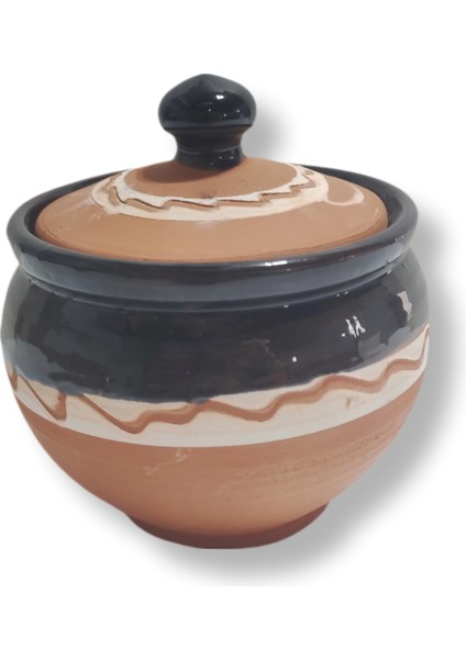 Dekoratif Toprak Sırlı Şekerlik