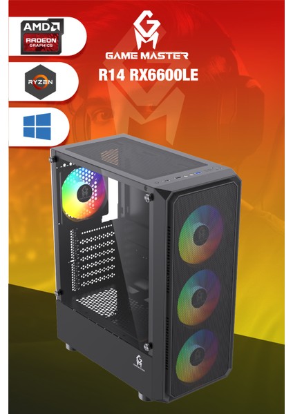 R14 RX6600LE R5 5500 Cpu 16GB Ddr4 3200 Mhz Ram 512GB M.2 SSD 8gb RX6600LE Gaming Pc Kasa fiyatları