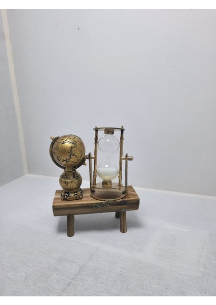 Frefly Store Küçük Dünya Tasarımlı Kum Saati Dünya Ofis ve Ev Biblosu