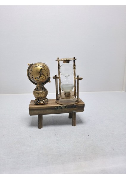 Frefly Store Küçük Dünya Tasarımlı Kum Saati Dünya Ofis ve Ev Biblosu