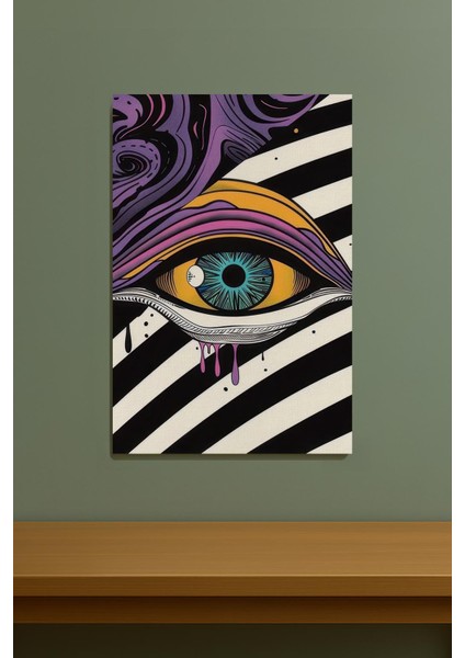 Renkli Göz Illüstrasyon Tablo Sanat Severlere Dekoratif Kanvas modelleri