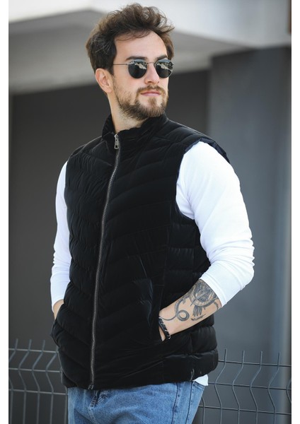 Faxy Cepli Dik Yaka Nova Parlak Kumaş Erkek Şişme Yelek fiyatları