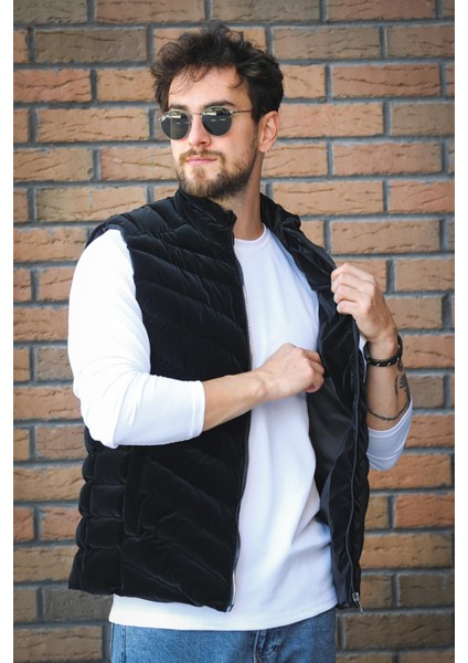 Faxy Cepli Dik Yaka Nova Parlak Kumaş Erkek Şişme Yelek fırsatları