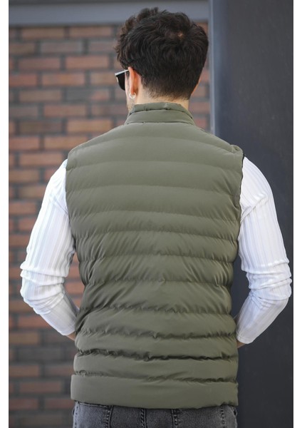 Faxy Cepli Dik Yaka Nova Parlak Kumaş Erkek Şişme Yelek fırsatları