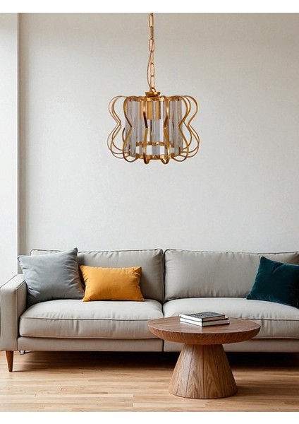 Antik Nehir Tekli Avize Gold – Altın Renkli, Kristal Tabut Taşlı, Modern fiyatları