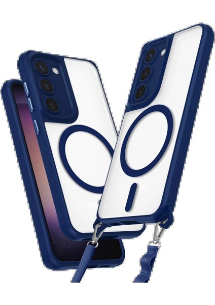Samsung Galaxy S23 Plus Kılıf Enka Magsafe Silikon Kılıf - Lacivert