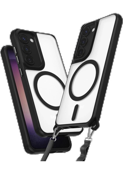 Samsung Galaxy S23 Plus Kılıf Enka Magsafe Silikon Kılıf - Siyah