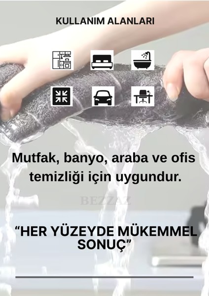 (3 Adet) Mikrofiber Premium Mutfak Temizlik Bezi (40 x 40 cm) fiyatları