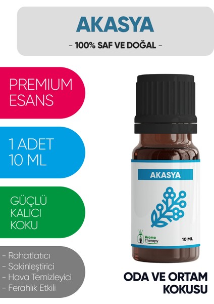 Akasya Esansiyel Koku Yağı Buhardanlık Yağı Difüzör Esansı Hobi Esans Ortam Oda Kokusu 10 ml