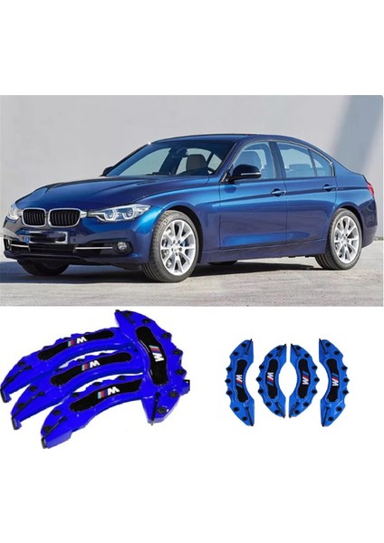 Bmw F30 ///m Mavi 17-18-19-20 Janta Uyumlu 4.lü Kaliper Kapagı