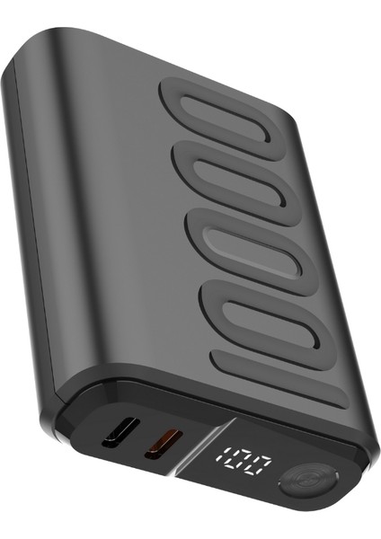 TPB15 10000MAH Pd 20W Usb-C ve Usb-A Qc 3.0 Çift Portlu 22.5W Süper Hızlı Şarj Destekli ve Dijital Ekranlı Mini Powerbank Siyah fırsatları