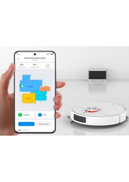 S20+ Akıllı Robot Süpürge Siyah
