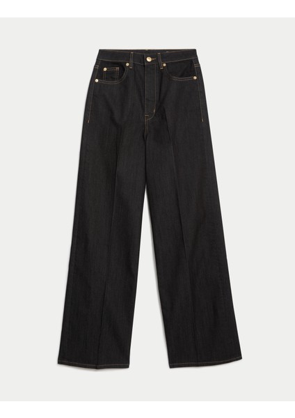 Yüksek Bel Wide Leg Jean Pantolon fiyatları