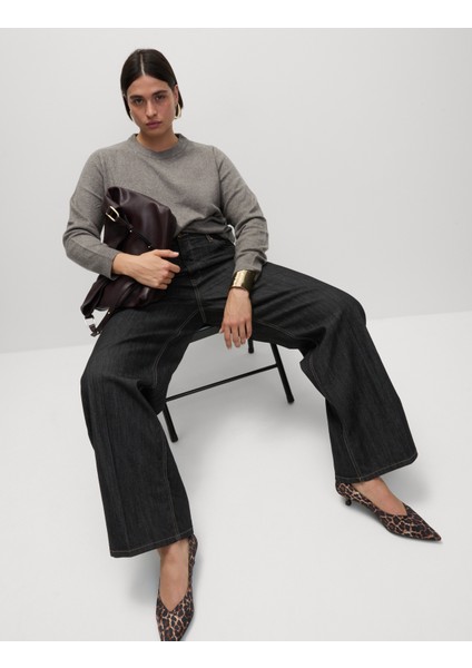 Yüksek Bel Wide Leg Jean Pantolon modelleri