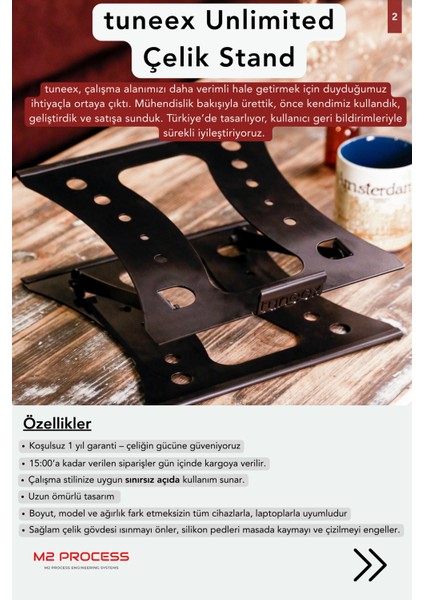 Unlımıted - Tüm Modellerle Uyumlu Sınırsız Kademeli Çelik Notebook Laptop Standı Yükseltici Altlık indirimleri