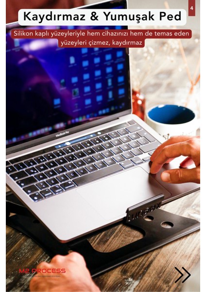 Unlımıted - Tüm Modellerle Uyumlu Sınırsız Kademeli Çelik Notebook Laptop Standı Yükseltici Altlık