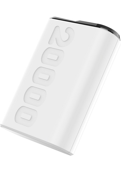 TPB24 20000MAH Pd 20W Usb-C ve Usb-A Qc 3.0 Çift Portlu 22.5W Süper Hızlı Şarj Destekli ve Dijital Ekranlı Mini Powerbank Beyaz modelleri