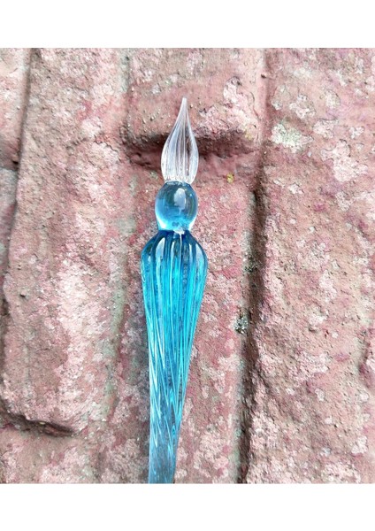 El yapımı cam kalemi, cam kalem, cam çizim kalemi, kaligrafi kalem-Turkuaz fiyatları