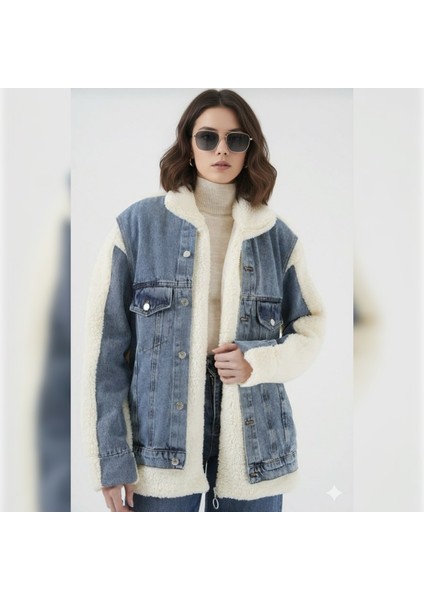 Ekru Peluş Kot Mont fırsatları