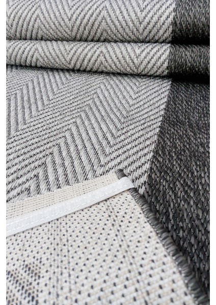 Jüt Sisal Cotton 0402G Gri-Antrasit Silinebilir Leke Tutmaz Kolay Temizlenen Mutfak-Koridor-Antre modelleri