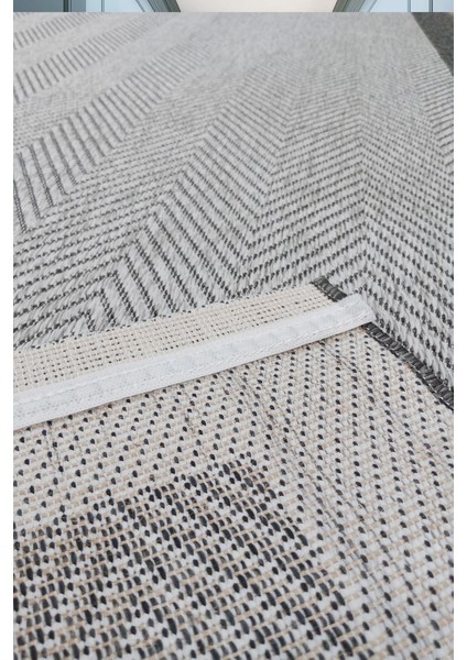 Jüt Sisal Cotton 0402G Gri-Antrasit Silinebilir Leke Tutmaz Kolay Temizlenen Mutfak-Koridor-Antre fırsatları