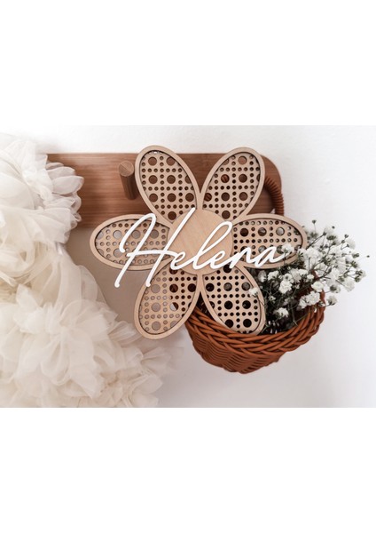 Dekoratif Ahşap Isimli Bebek Hediyelik - Hazeran Papatya Temalı Bohem - Iskandinav Çocuk Odası Dekor fiyatları