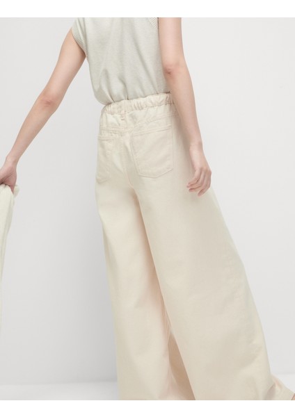 Yüksek Bel Wide Leg Jean Pantolon fırsatları