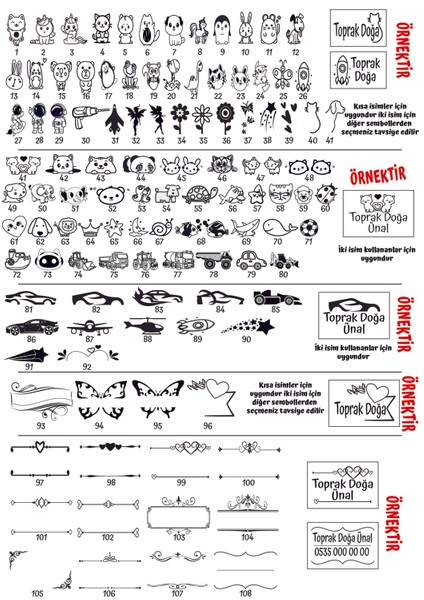 Kıyafet Kaşesi Unicorn Temalı Öğrenci Kaşesi / Kreş / Anaokulu / Ilkokul Öğrenci Kumaş Elbise Kaşesi modelleri