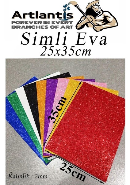 Simli Eva 25X35 cm 10 Renk 1 Paket Simli Eva Süngeri 10'lu Okul Kreş Anasınıfı Elişi Etkinlikleri fiyatları