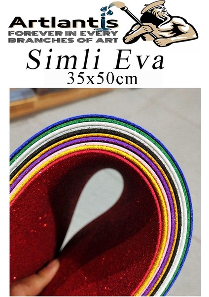Simli Eva 25X35 cm 10 Renk 1 Paket Simli Eva Süngeri 10'lu Okul Kreş Anasınıfı Elişi Etkinlikleri modelleri
