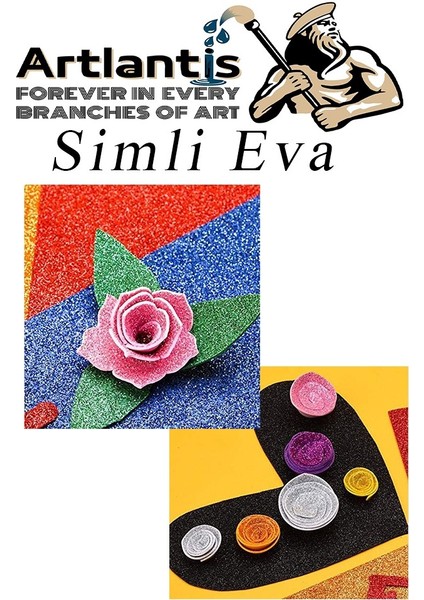 Simli Eva 25X35 cm 10 Renk 1 Paket Simli Eva Süngeri 10'lu Okul Kreş Anasınıfı Elişi Etkinlikleri fırsatları