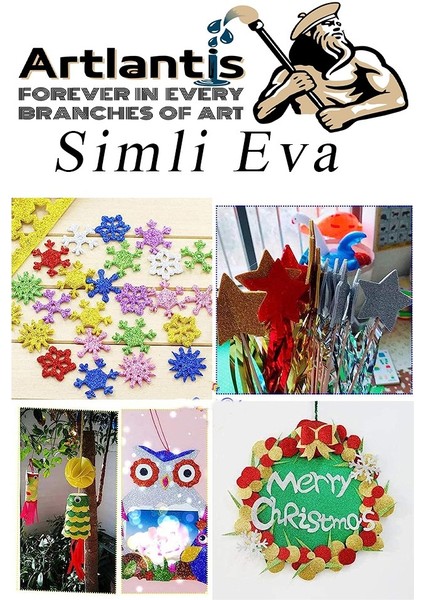 Simli Eva 25X35 cm 10 Renk 1 Paket Simli Eva Süngeri 10'lu Okul Kreş Anasınıfı Elişi Etkinlikleri indirimleri