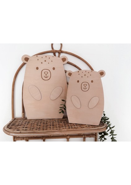 Ahşap Ayılar Çocuk ve Bebek Odası Iskandinav Duvar Dekoru