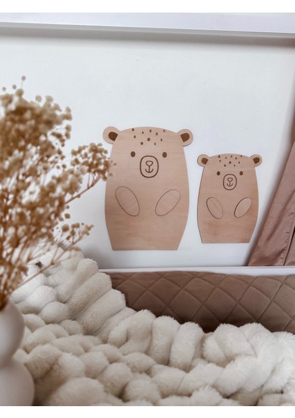 Ahşap Ayılar Çocuk ve Bebek Odası Iskandinav Duvar Dekoru fiyatları