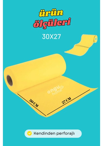 Rulo Temizlik Bezi 15 Yaprak Dayanıklı Kopar Kullan Çok Amaçlı Hijyenik Temizlik Bezi fiyatları