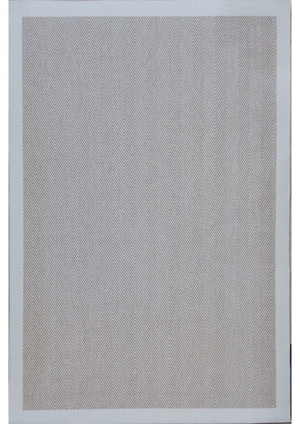 Jüt Sisal Cotton 0402G Bej-Beyaz Silinebilir Leke Tutmaz Kolay Temizlenen Mutfak-Koridor-Antre