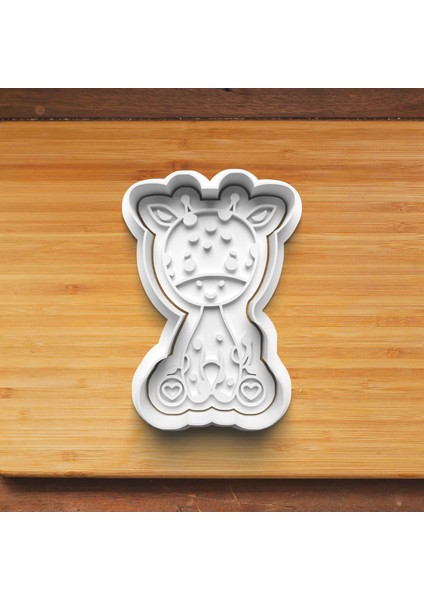 Sevimli Tatlı Yavru Zürafa Kurabiye ve Şeker Hamuru Kalıbı